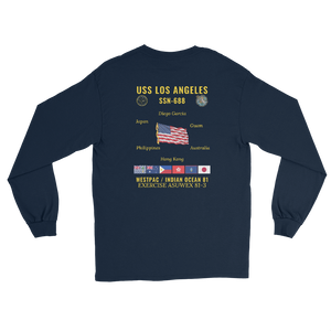 USS Los Angeles (SSN-688) 1981 WestPac/Indian Ocean Long Sleeve Cruise Shirt