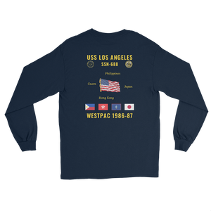 USS Los Angeles (SSN-688) 1986-87 WestPac Long Sleeve Cruise Shirt