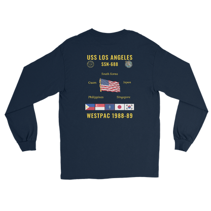 USS Los Angeles (SSN-688) 1988-89 WestPac Long Sleeve Cruise Shirt