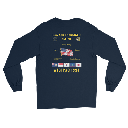 USS San Francisco (SSN-711) 1994 WestPac Long Sleeve Cruise Shirt
