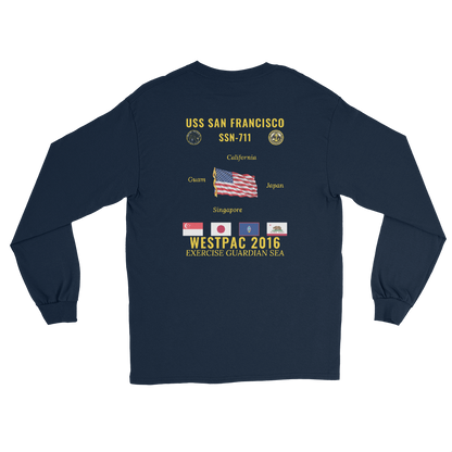 USS San Francisco (SSN-711) 2016 WestPac Long Sleeve Cruise Shirt