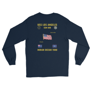 USS Los Angeles (SSN-688) 1980 Indian Ocean Long Sleeve Cruise Shirt