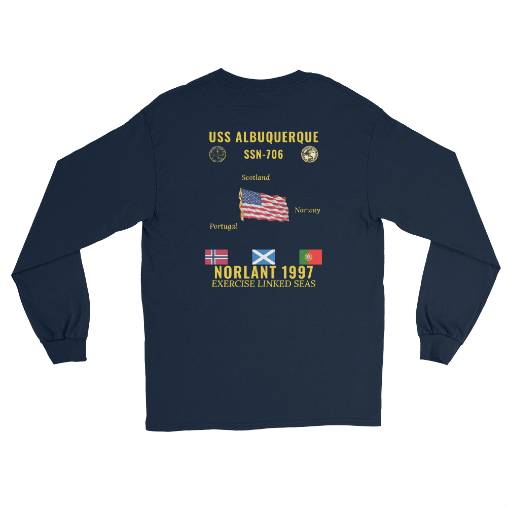 USS Albuquerque (SSN-706) 1997 NORLANT Long Sleeve Cruise Shirt
