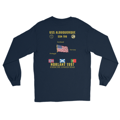 USS Albuquerque (SSN-706) 1997 NORLANT Long Sleeve Cruise Shirt