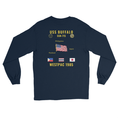 USS Buffalo (SSN-715) 1985 WestPac Long Sleeve Cruise Shirt