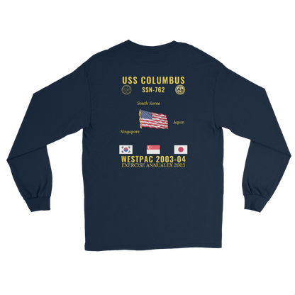 USS Columbus (SSN-762) 2003-04 WestPac Long Sleeve Cruise Shirt