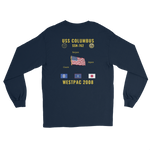 USS Columbus (SSN-762) 2008 WestPac Long Sleeve Cruise Shirt