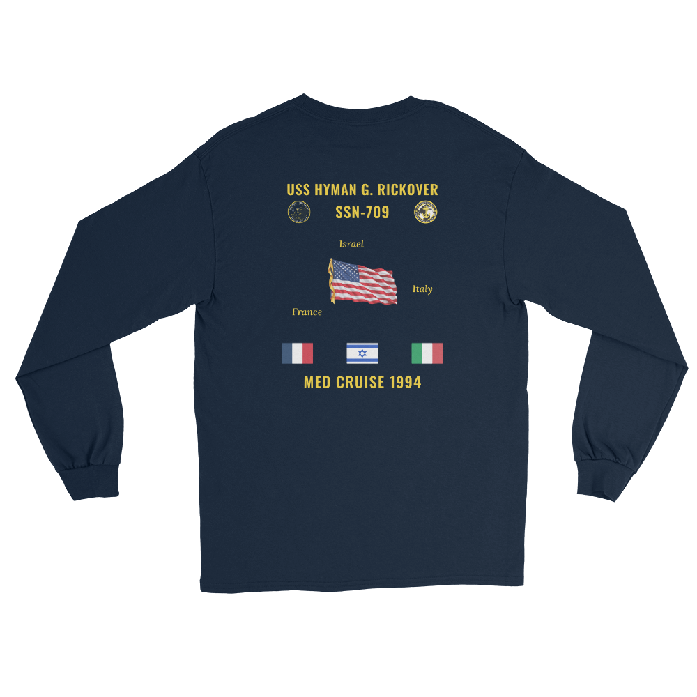 USS Hyman G. Rickover (SSN-709) 1994 Med Long Sleeve Cruise Shirt