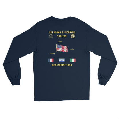 USS Hyman G. Rickover (SSN-709) 1994 Med Long Sleeve Cruise Shirt
