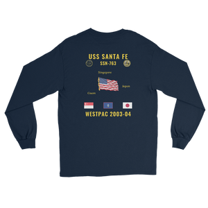 USS Santa Fe (SSN-763) 2003-04 WestPac Long Sleeve Cruise Shirt
