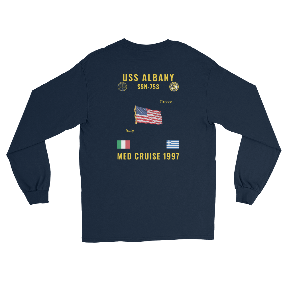 USS Albany (SSN-753) 1997 Med Long Sleeve Cruise Shirt