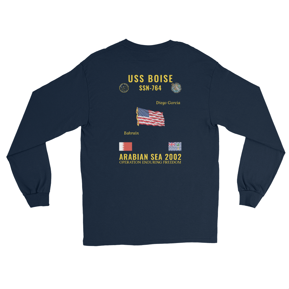 USS Boise (SSN-764) 2002 Arabian Sea Long Sleeve Cruise Shirt