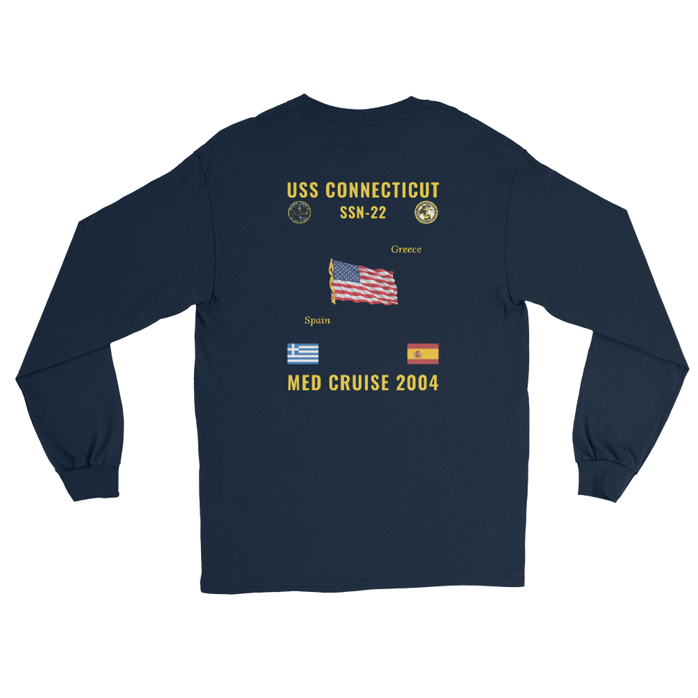 USS Connecticut (SSN-22) 2004 Med Long Sleeve Cruise Shirt