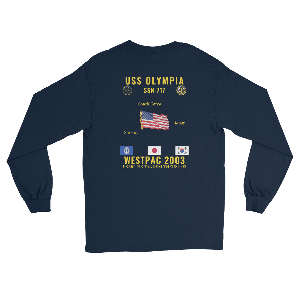 USS Olympia (SSN-717) 2003 WestPac Long Sleeve Cruise Shirt