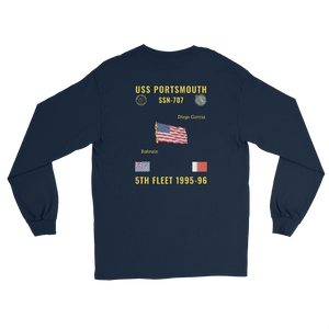 USS Portsmouth (SSN-707) 1995-96 5th Fleet Long Sleeve Cruise Shirt