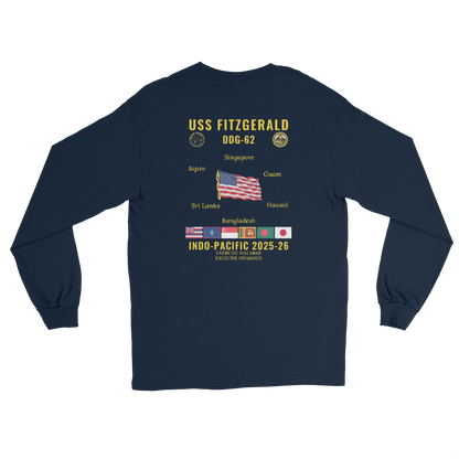 USS Fitzgerald (DDG-62) 2025-26 Indo-pacific Long Sleeve Cruise Shirt
