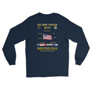 USS John S McCain (DDG-56) 1995-96 Maiden Long Sleeve Cruise Shirt