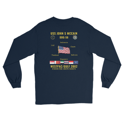 USS John S McCain (DDG-56) 2002 WestPac/Gulf Long Sleeve Cruise Shirt