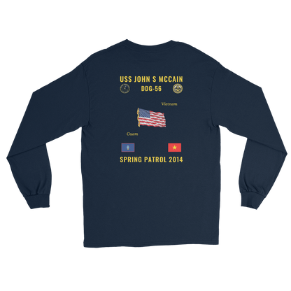 USS John S McCain (DDG-56) 2014 Spring Patrol Long Sleeve Cruise Shirt