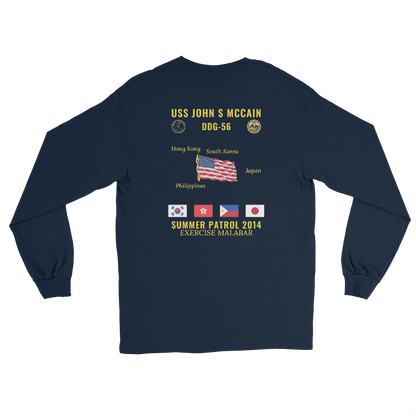 USS John S McCain (DDG-56) 2014 Summer Patrol Long Sleeve Cruise Shirt