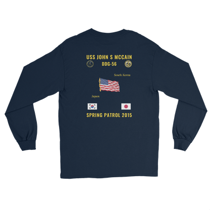 USS John S McCain (DDG-56) 2015 Spring Patrol Long Sleeve Cruise Shirt