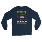 USS Donald Cook (DDG-75) 2016-17 Med/N. Atlantic Long Sleeve Cruise Shirt