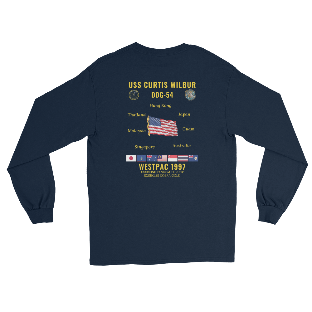 USS Curtis Wilbur (DDG-54) 1997 WestPac Long Sleeve Cruise Shirt