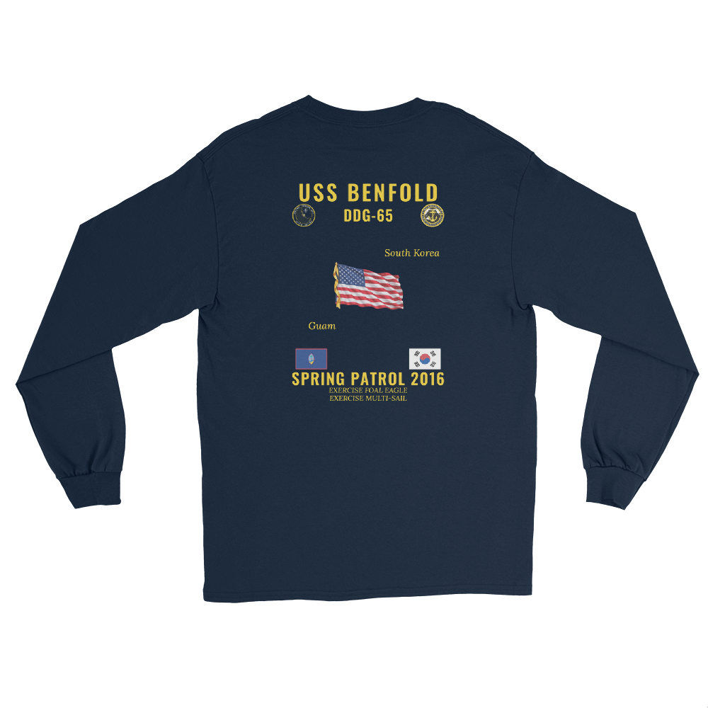 USS Benfold (DDG-65) 2016 Spring Patrol Long Sleeve Cruise Shirt