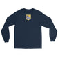 USS Oklahoma City (SSN-723) Ship's Crest Long Sleeve Shirt – front view, navy