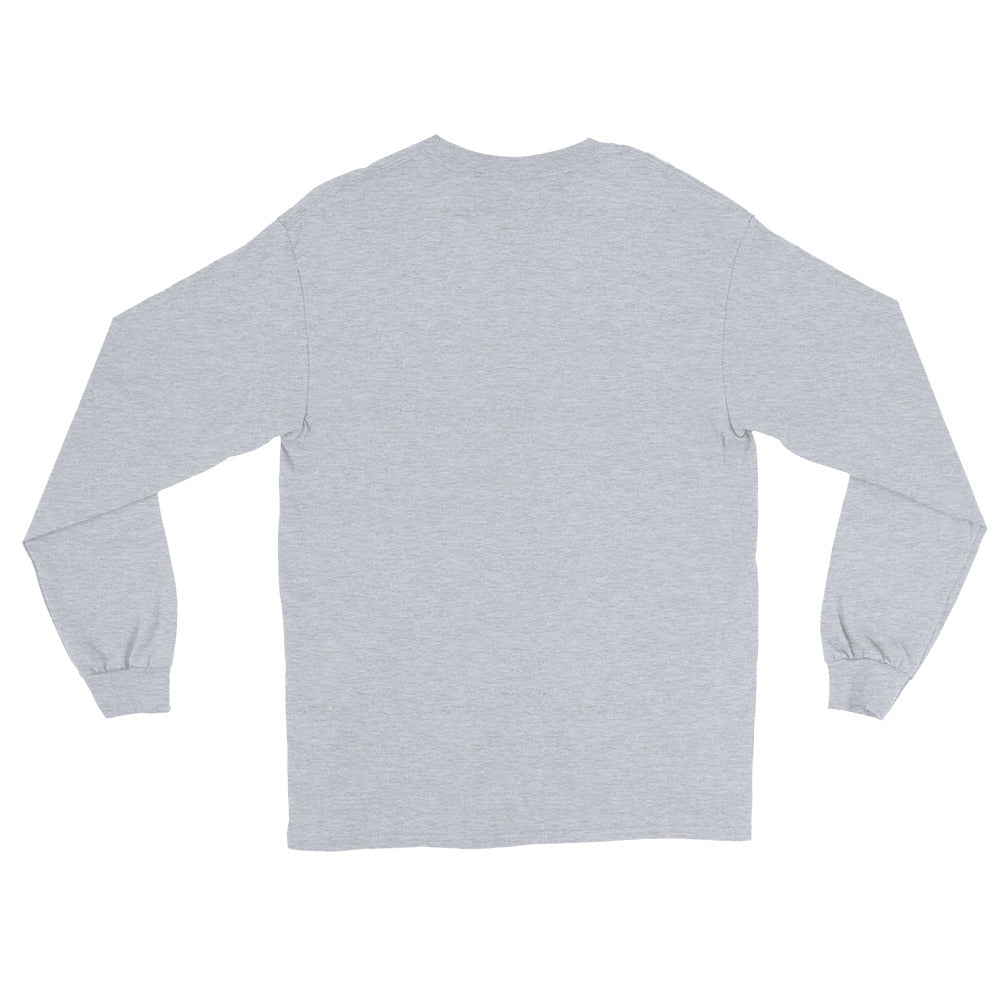 USS Newport News (SSN-750) Ship's Crest Long Sleeve Shirt – back view, grey