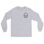 USS Antietam (CG-54) Ship's Crest Long Sleeve Shirt – front view, grey