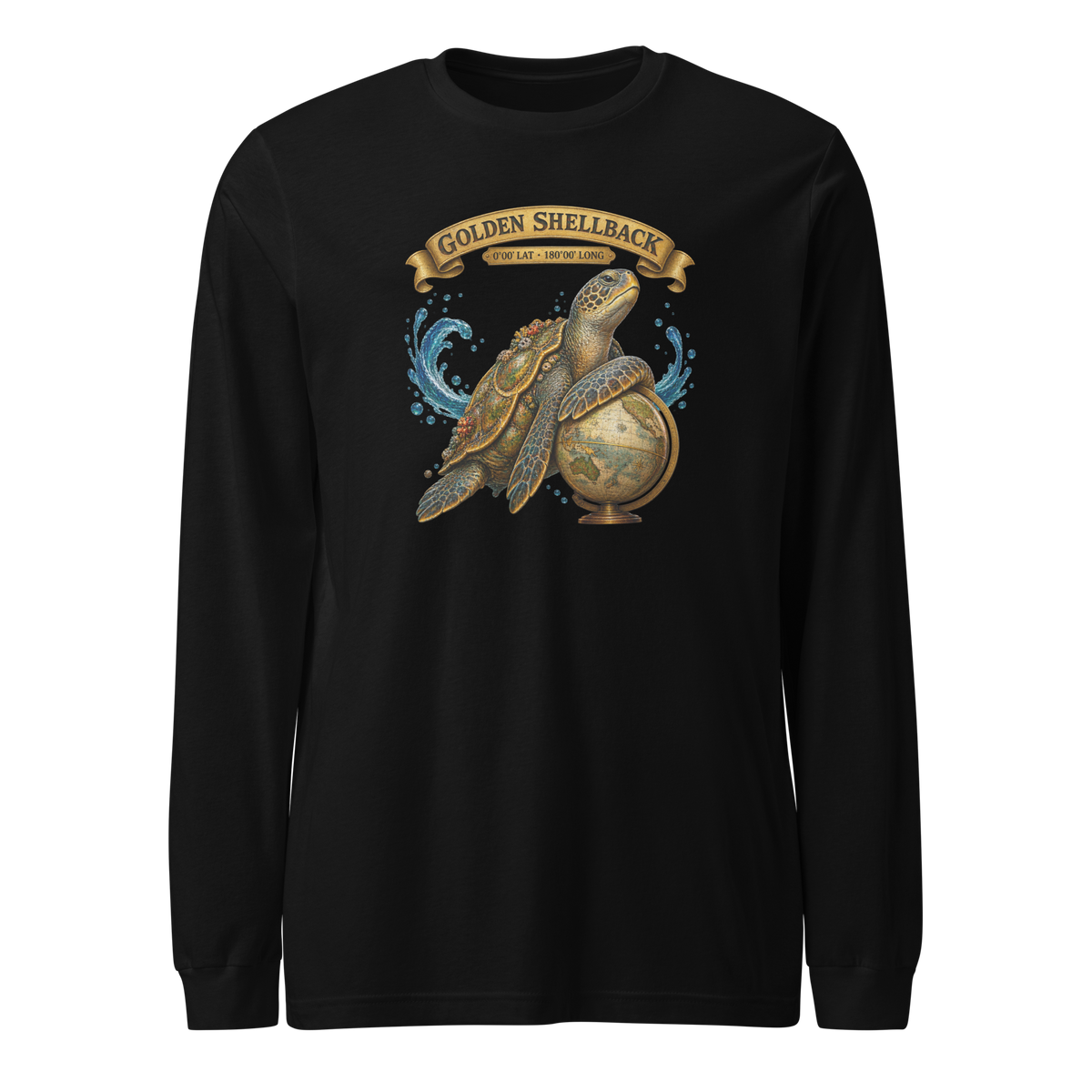Golden Shellback (Sea Turtle) Long Sleeve Shirt