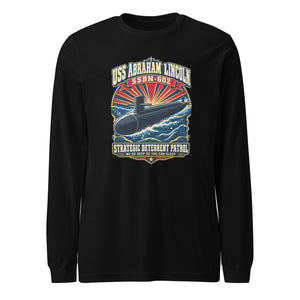 USS Abraham Lincoln (SSBN-602) Deterrent Patrol Long Sleeve Shirt - Design 3