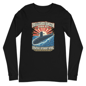 USS Alexander Hamilton (SSBN-617) Deterrent Patrol Long Sleeve Shirt - Retro