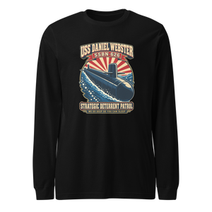 USS Daniel Webster (SSBN-626) Deterrent Patrol Long Sleeve Shirt - Retro
