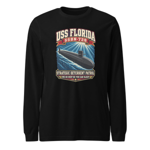 USS Florida (SSBN-728) Deterrent Patrol Long Sleeve Shirt - Retro