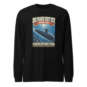 USS Francis Scott Key (SSBN-657) Deterrent Patrol Long Sleeve Shirt - Retro
