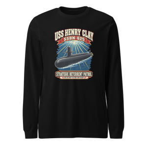 USS Henry Clay (SSBN-625) Deterrent Patrol Long Sleeve Shirt - Retro