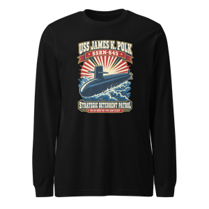 USS James K. Polk (SSBN-645) Deterrent Patrol Long Sleeve Shirt - Retro