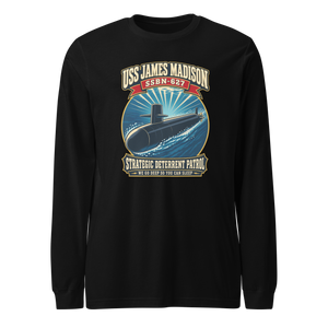 USS James Madison (SSBN-627) Deterrent Patrol Long Sleeve Shirt - Retro