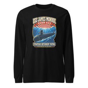 USS James Monroe (SSBN-622) Deterrent Patrol Long Sleeve Shirt - Retro