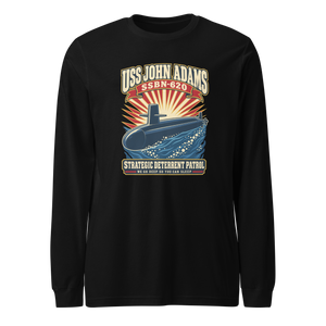 USS John Adams (SSBN-620) Deterrent Patrol Long Sleeve Shirt - Retro