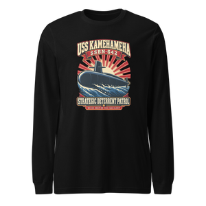 USS Kamehameha (SSBN-642) Deterrent Patrol Long Sleeve Shirt - Retro
