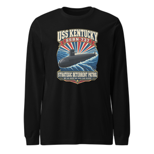 USS Kentucky (SSBN-737) Deterrent Patrol Long Sleeve Shirt - Retro