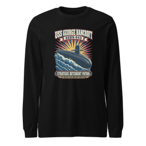USS George Bancroft (SSBN-643) Deterrent Patrol Long Sleeve Shirt - Retro