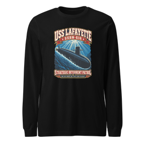 USS Lafayette (SSBN-616) Deterrent Patrol Long Sleeve Shirt - Retro