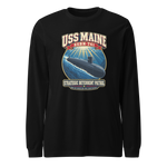USS Maine (SSBN-741) Deterrent Patrol Long Sleeve Shirt - Retro