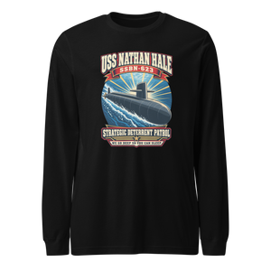 USS Nathan Hale (SSBN-623) Deterrent Patrol Long Sleeve Shirt - Retro