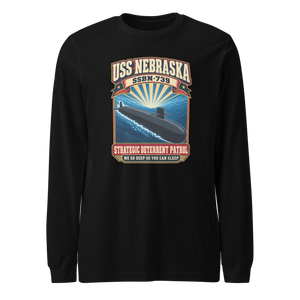 USS Nebraska (SSBN-739) Deterrent Patrol Long Sleeve Shirt - Retro