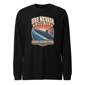 USS Nevada (SSBN-733) Deterrent Patrol Long Sleeve Shirt - Retro